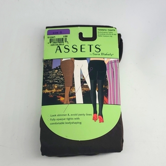 Assets Tights Bodyshaping  Terrific Tights Matte Opaque Brown Size 5 NEW - Picture 1 of 6